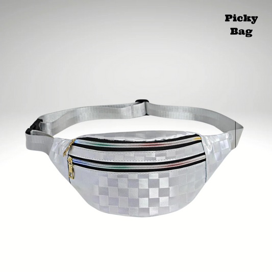 Banane brillante argentée femme