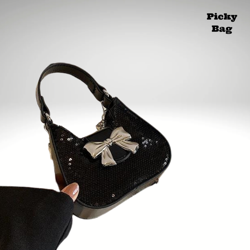 Mini sac à main banane femme sequins