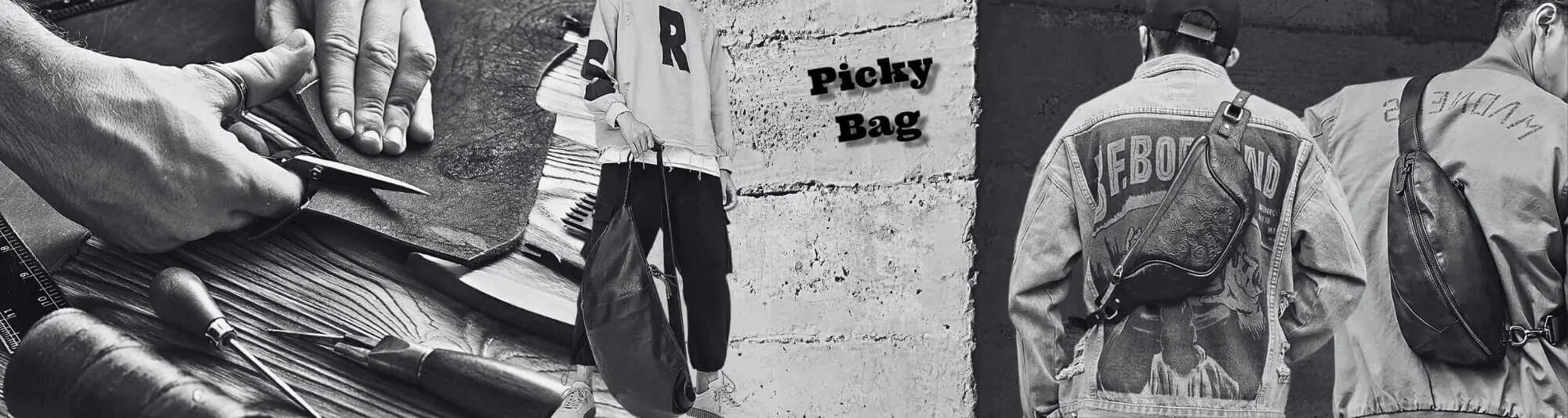 Sacs banane en cuir pour homme issus de la boutique Picky Bag