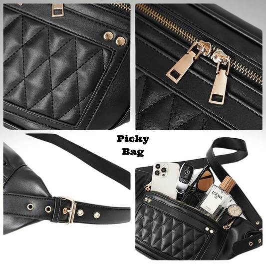 Sac banane noir ceinture