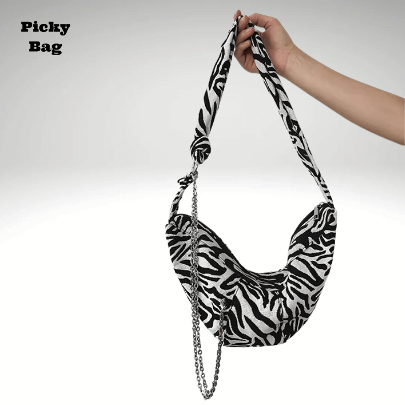 Sac banane panthère style zèbre pour femme