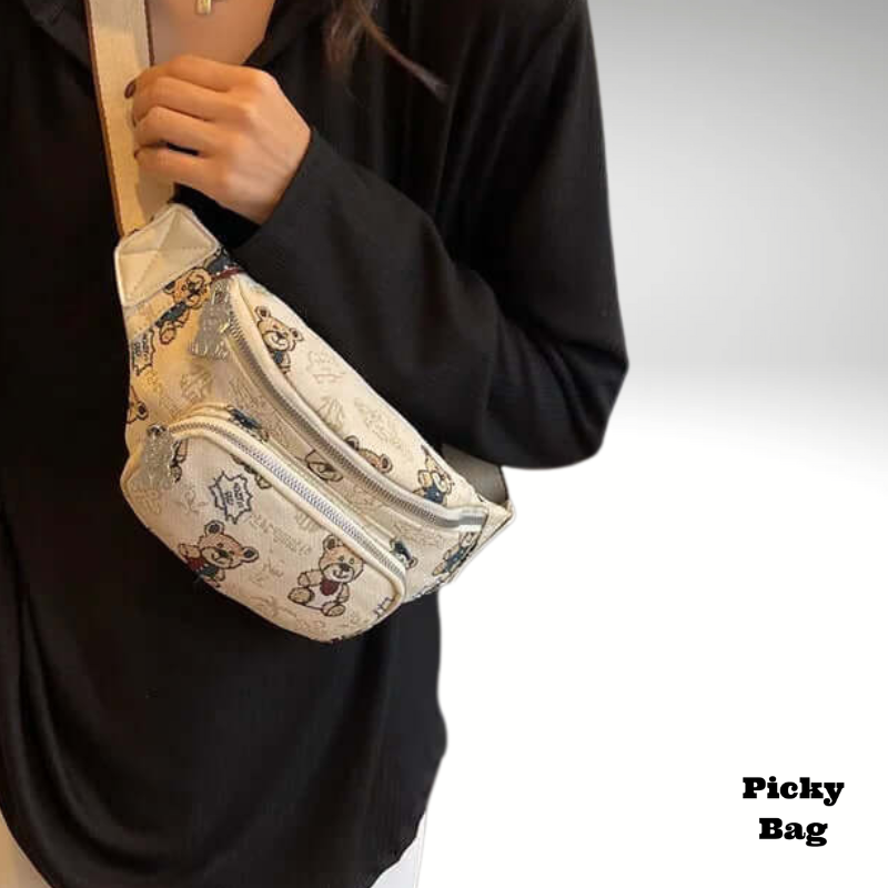 Sac banane pour femme tendance 2024 avec oursons