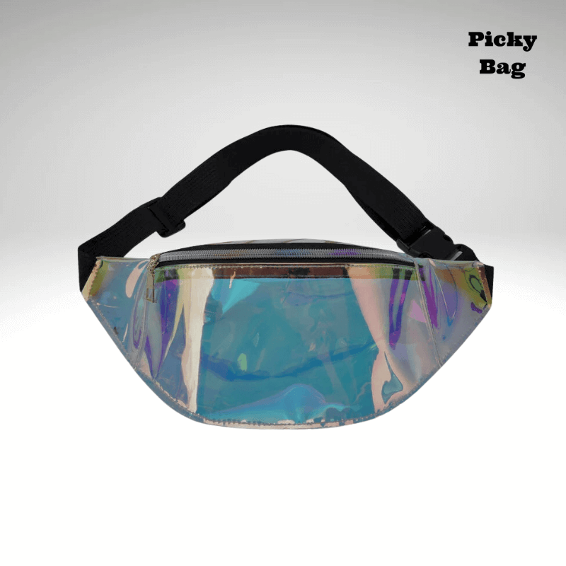 Sac banane transparent holographique pour femme