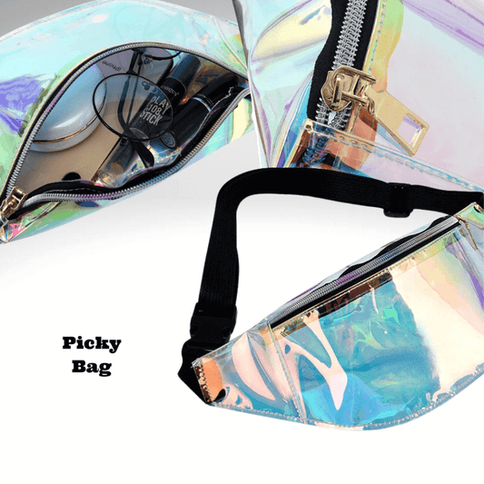Sac banane transparent holographique
