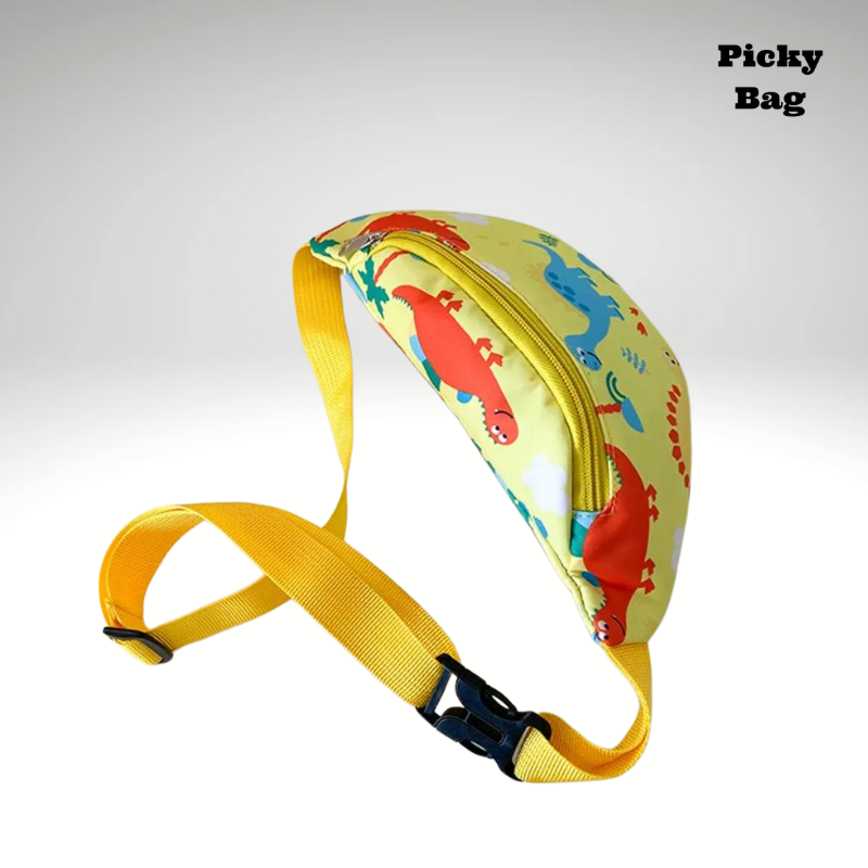 Sac banane jaune avec dinosaure enfant pour garçon