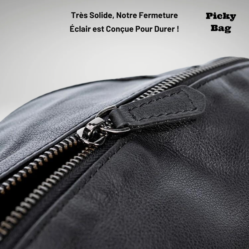 Sac banane cuir noir pour homme tendance 2023