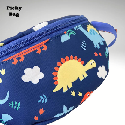 Sac banane bleu dinosaure enfant garçon