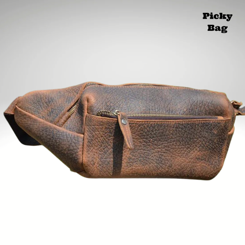 Sac banane homme vintage bandoulière