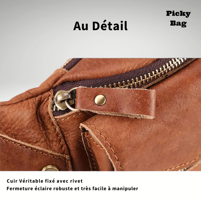 Sac banane pour homme en cuir pratique