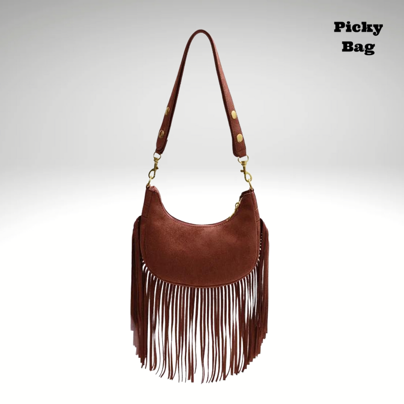 Sac banane velours hippie femme