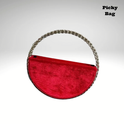 Sac demi-lune femme rouge