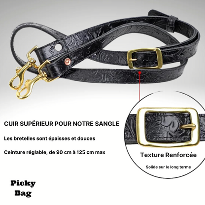 Sacoche banane ceinture homme en cuir véritable de luxe